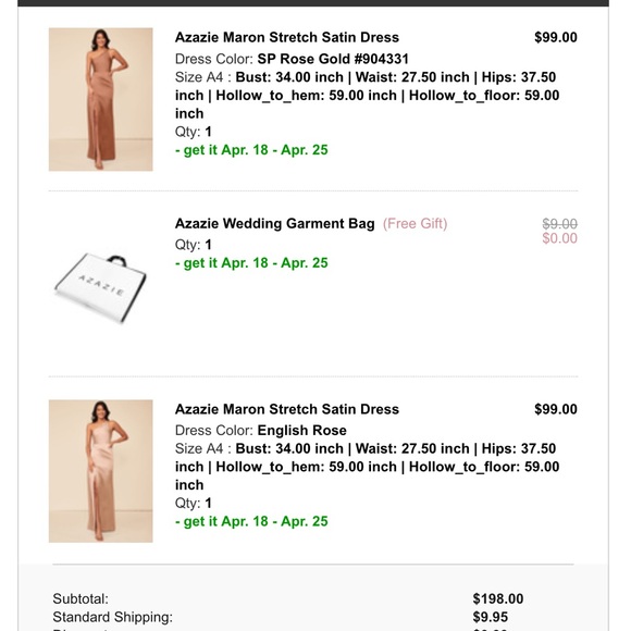 Azazie Maron Stretch Satin Dress English Rose NWT - Picture 6 of 8